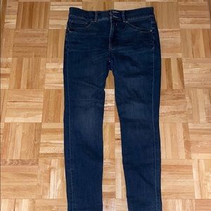 Express Cropped High Rise Denim Legging